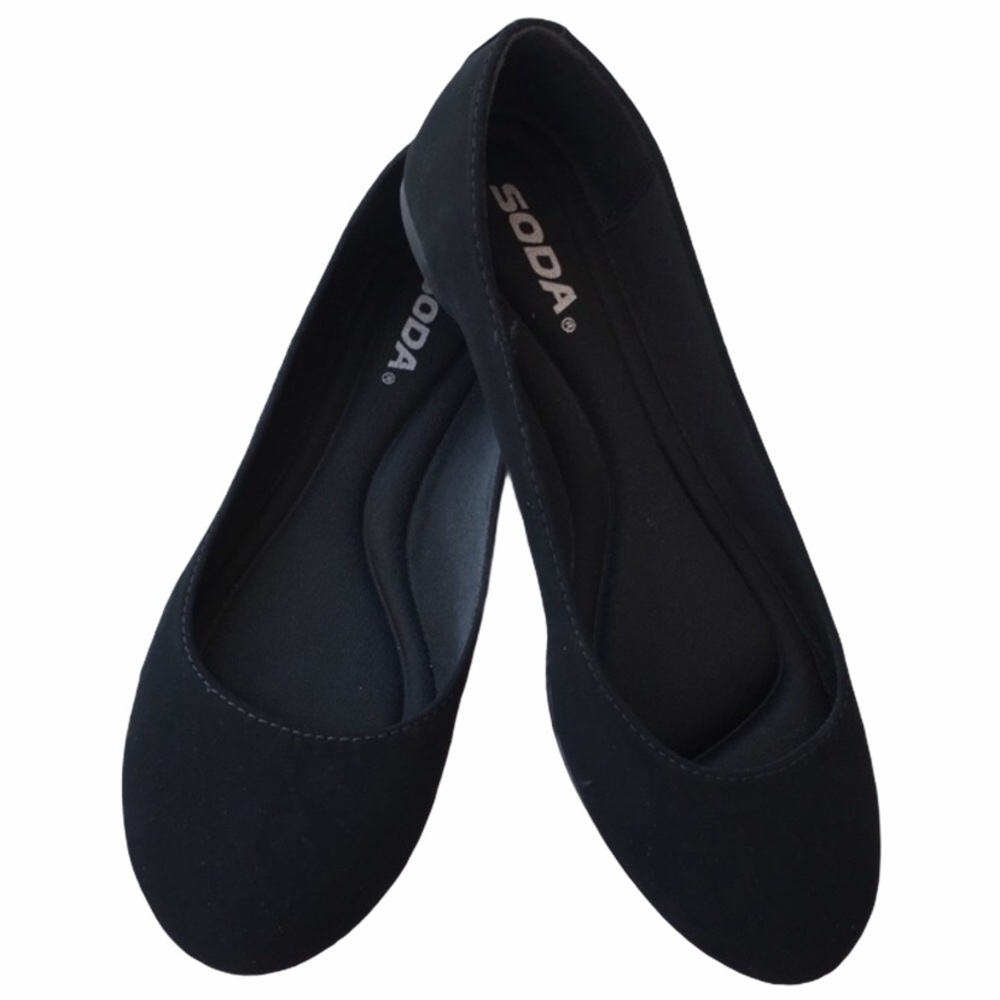 Soda black flats- gel insole